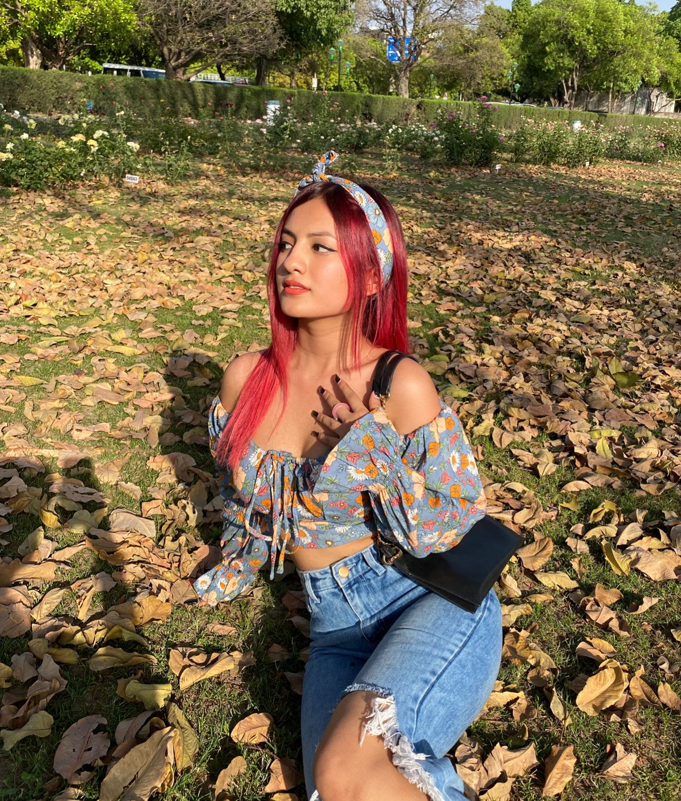 GIA Blue floral top