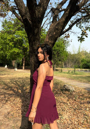 Nixie Mini Dress (Wine)