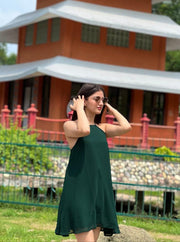 DAZZLE- A Line Dress (Green)