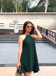 DAZZLE- A Line Dress (Green)