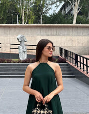DAZZLE- A Line Dress (Green)