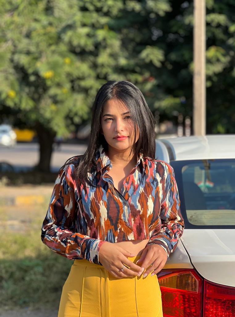 Printed Cotton Shirt (Cropped)