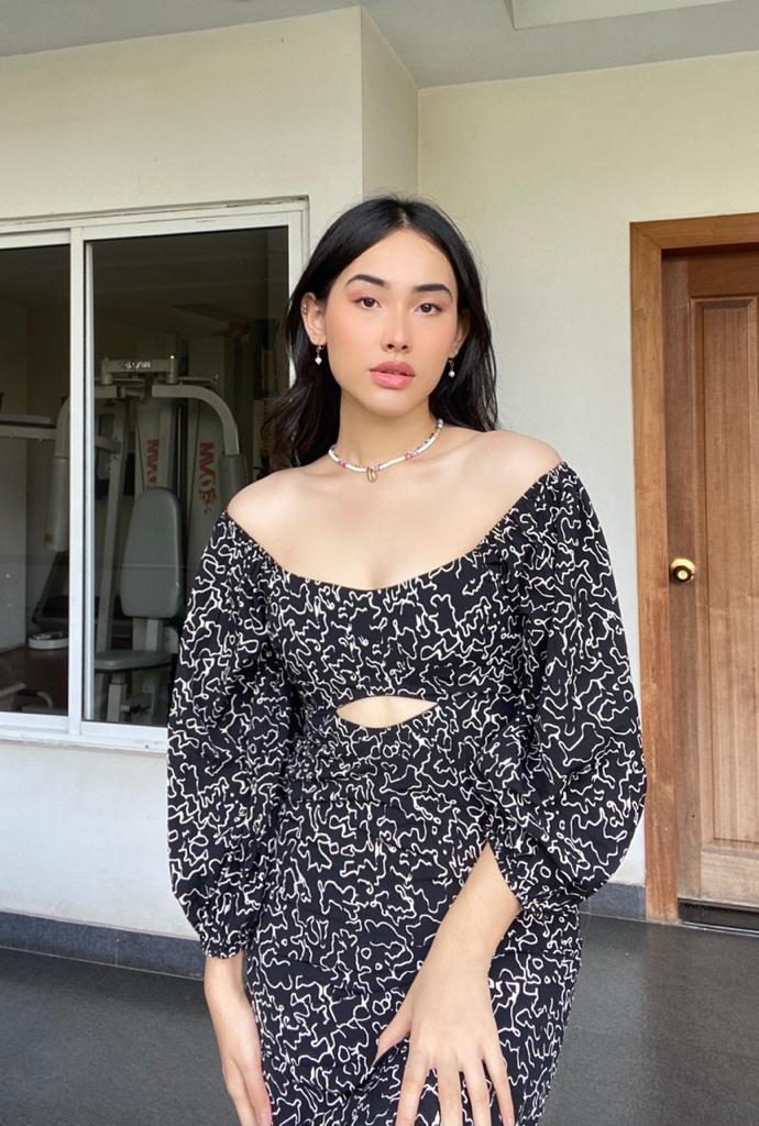 LIVE ABSTRACT Cutout dress