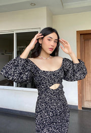 LIVE ABSTRACT Cutout dress