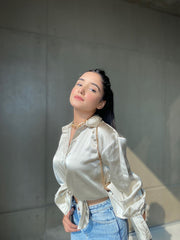 Satin Shirt (Champagne)