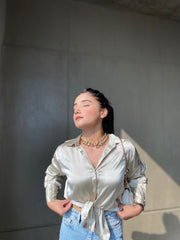 Satin Shirt (Champagne)