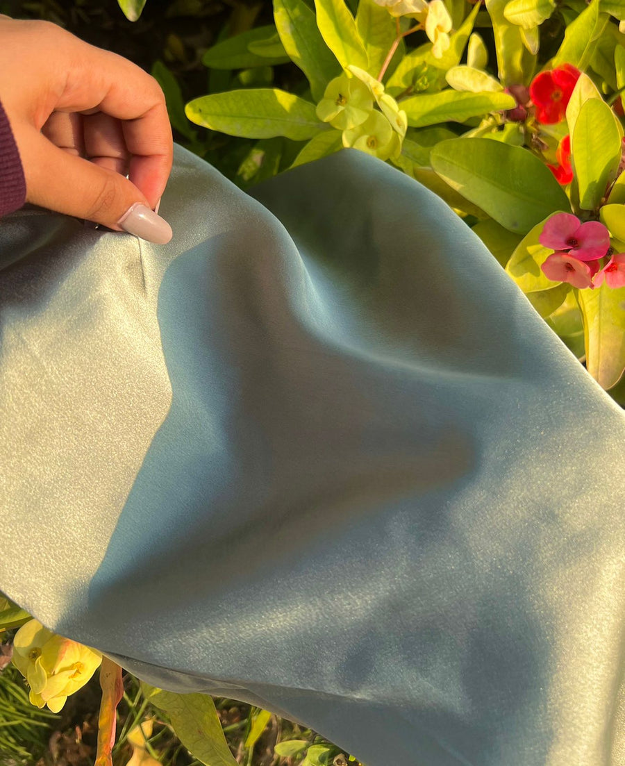 Satin Shirt (Sage Green)