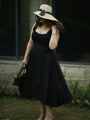 Noir- Black Midi Dress