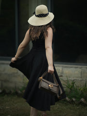 Noir- Black Midi Dress