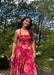 TULIP-Dress (Fuchsia Pink)