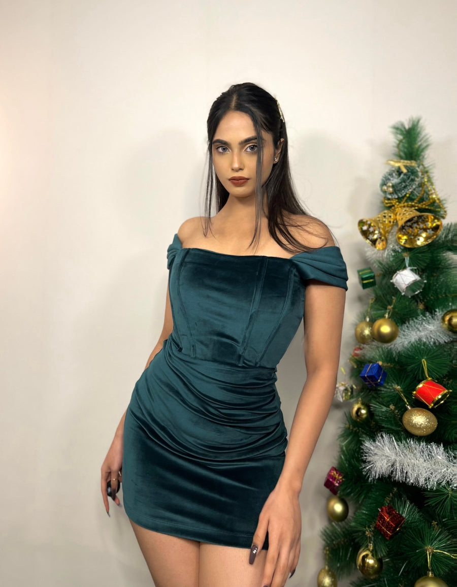 MELANIE- Corset dress (Emerald)