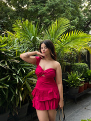 BERRY RUFFLE - Dress (Fuchsia Pink)
