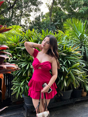 BERRY RUFFLE - Dress (Fuchsia Pink)