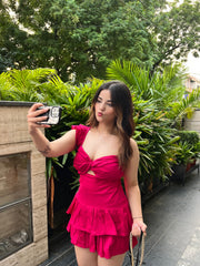 BERRY RUFFLE - Dress (Fuchsia Pink)