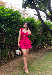 BERRY RUFFLE - Dress (Fuchsia Pink)