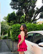 BERRY RUFFLE - Dress (Fuchsia Pink)
