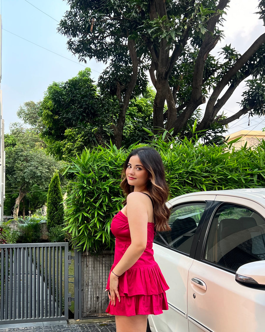 BERRY RUFFLE - Dress (Fuchsia Pink)
