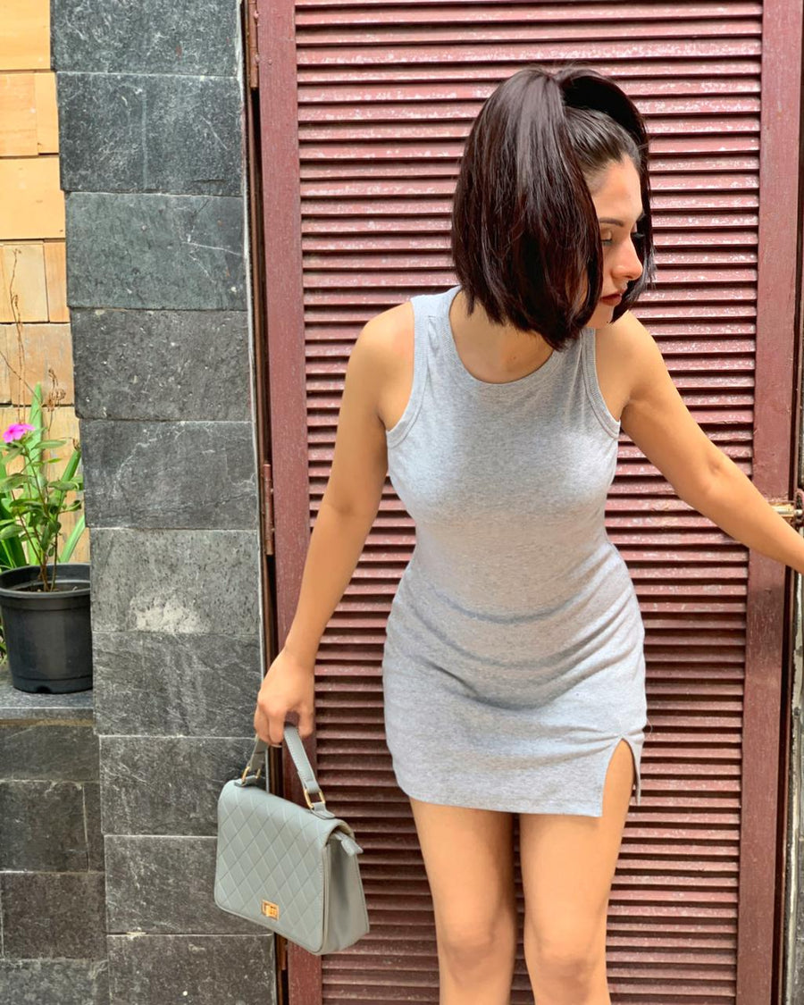 "Just a casual day" Dress (Grey)