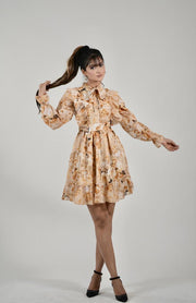 AVERIL-Dress (beige floral)
