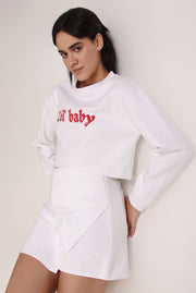 Lil baby- Sweatshirt & Skort Set