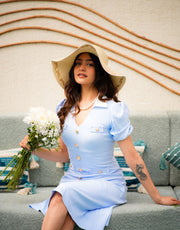 Casablanca-Dress (Pastel Blue)