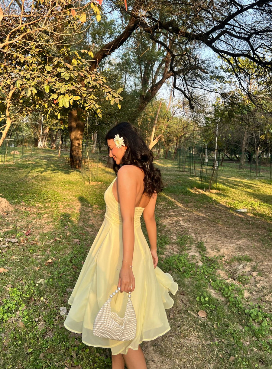 Etsy- Halter Neck Dress (Butter Yellow) mynomad Etsy- Halter Neck Dress (Butter Yellow) mynomad