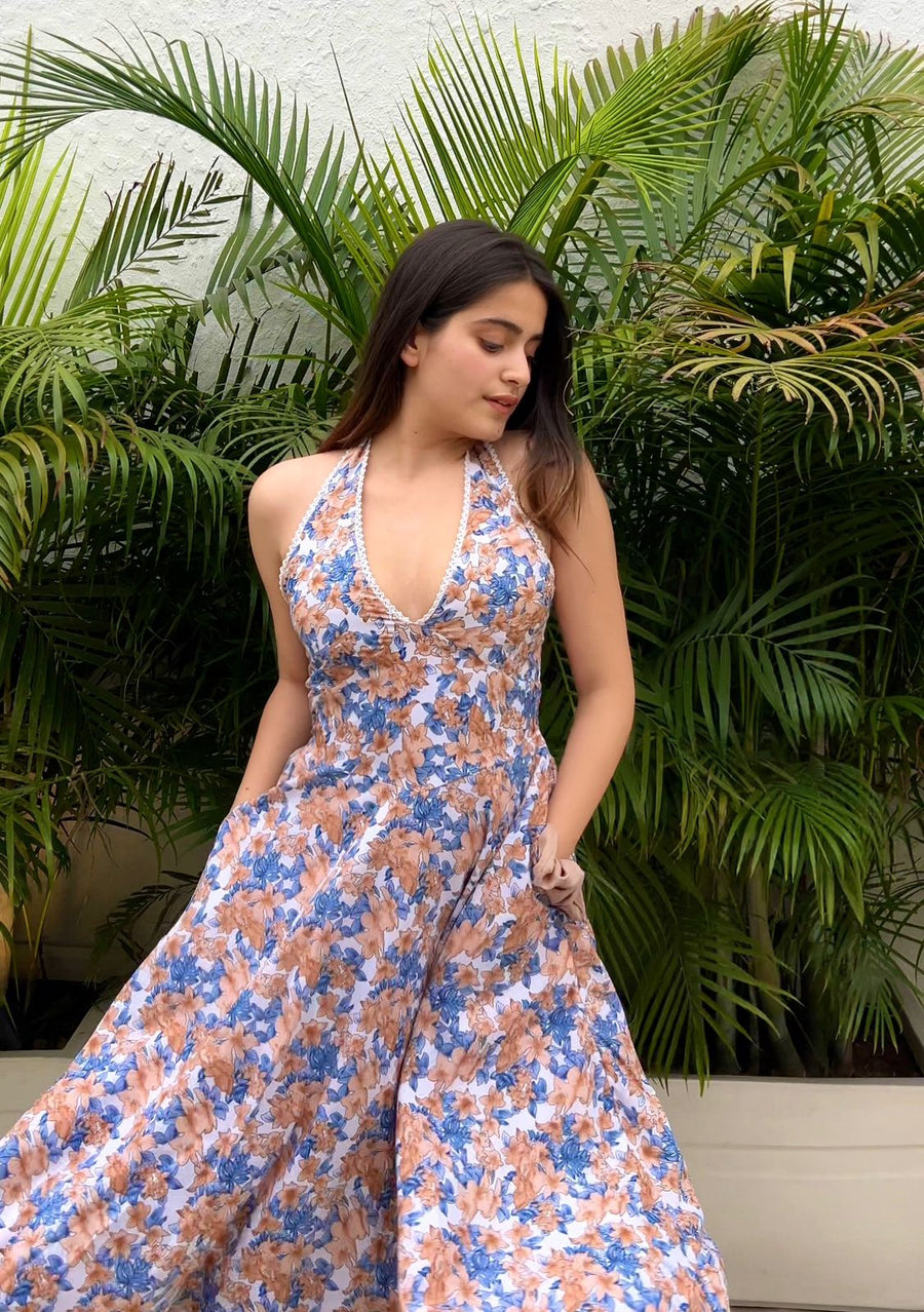 Mini Dress Purple Halter Neck Dress ETSY- Halter Neck Dress (FLORAL) Mynomad Mini Dress Purple Halter Neck Dress ETSY- Halter Neck Dress (FLORAL) Mynomad