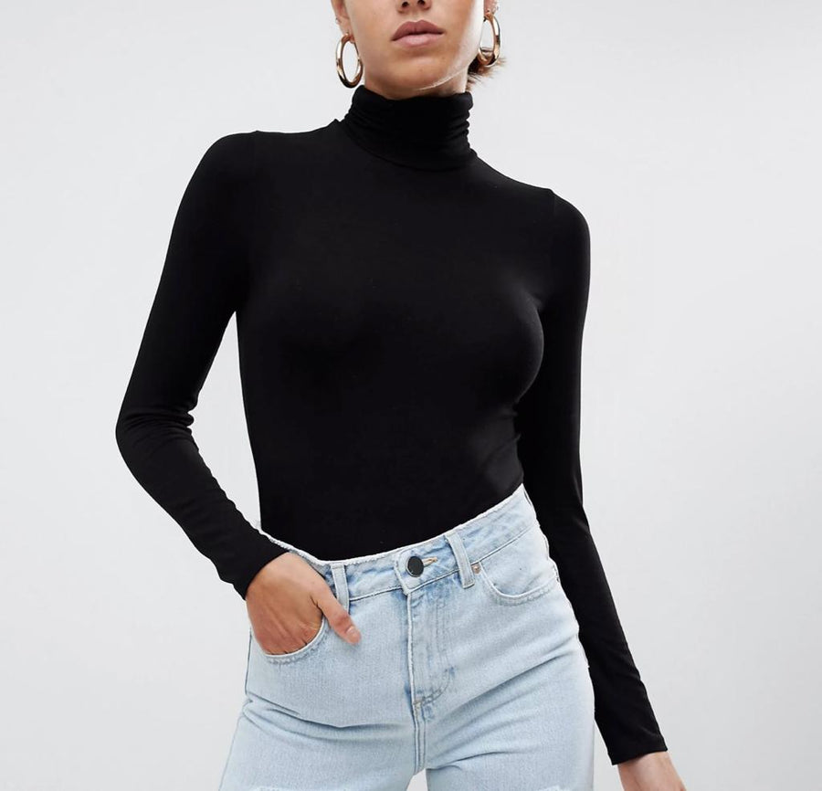 Basic Turtle-Neck Top (Black) – mynomad